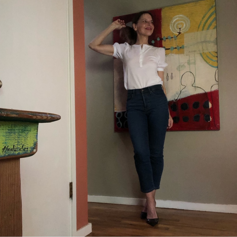 Everlane Dark Blue Ankle Jeans